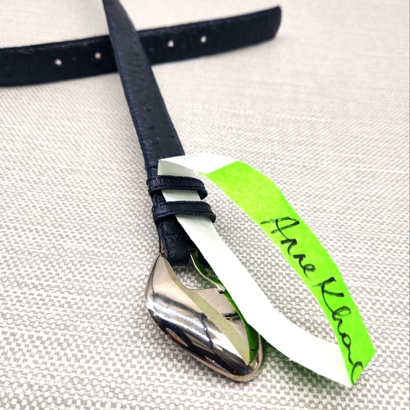 Christian Dior Vintage Belt Medium Blue Leather Women - Picture 7 of 15